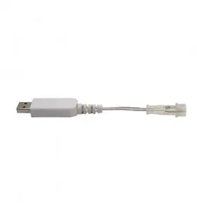Hochfestes transparentes Kabel, USB 5 V auf M12 Stecker 2-polig 12 V