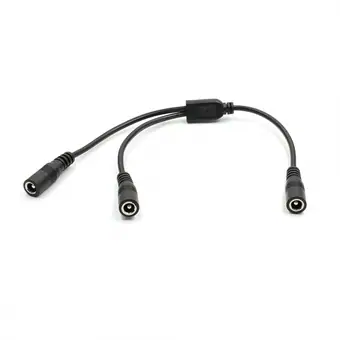 LED-Y-Verteiler-Verlängerungskabel DC 5,5*2,5 mm Buchse auf 2 Buchsen
