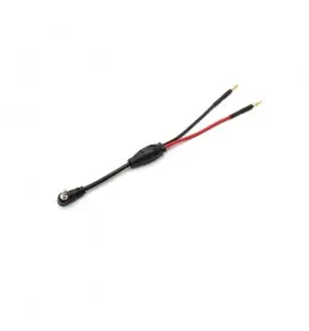Cable a medida de 3,5 mm mono macho acodado a 2 conectores banana de 2,0 mm
