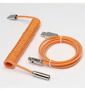 Комплект кабелей: штекер mini XLR 5-контактный — Type-C металлический с прозрачно-жёлтым проводом и USB металлический — гнездо mini XLR 5-контактное с прозрачно-жёлтым проводом + серебристый разъём