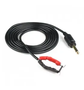 Cable para tatuaje de 6,35 mm mono macho a doble gancho
