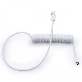 Cable USB Type-C en espiral para teclado mecánico, cable espiralado Type-C USB