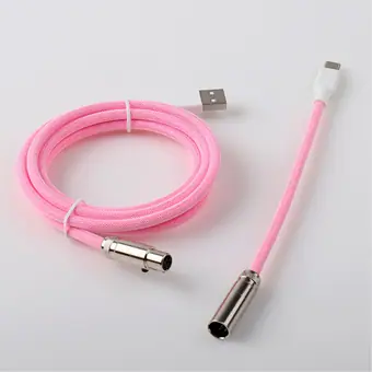 Cable USB en espiral para teclado mecánico en colores, mini XLR Type-C, Mini 5P y Micro; fábrica de personalización
