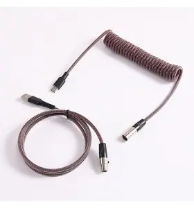 Кабель по спецзаказу для механической клавиатуры, витой, Techflex, авиационный разъём GX16, USB-C, двойная оплётка USB