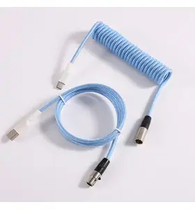 Кабель по спецзаказу для механической клавиатуры, витой, Techflex, авиационный разъём GX16, USB-C, двойная оплётка USB