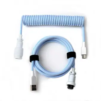 Cable de teclado GX16 con funda, USB Type-C a USB-A con conector de aviación, cable USB-C de teclado