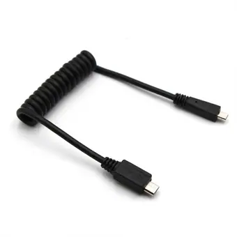 Günstiges USB-2.0-A-Mini-auf-Micro-USB-Kabel, flexibles Spiral-Ladekabel