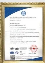 LANO Cable certificate 1