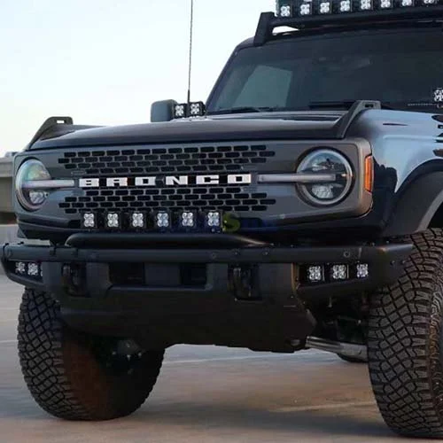 B1002 Ford Bronco Front Bar + N-pipe view 4