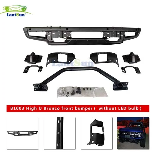 B1003 Ford Bronco Front Bar+high N-pipe view 5