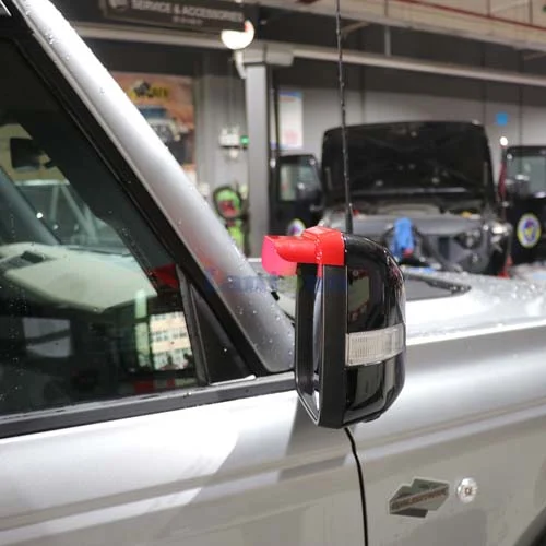 B1009 FORD-BRONCO-21-Rearview Mirror Rain Header-Red view 4