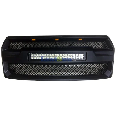 Grelha de para-choques dianteiro de substituição estilo Raptor com LED para 2015-2017 F102