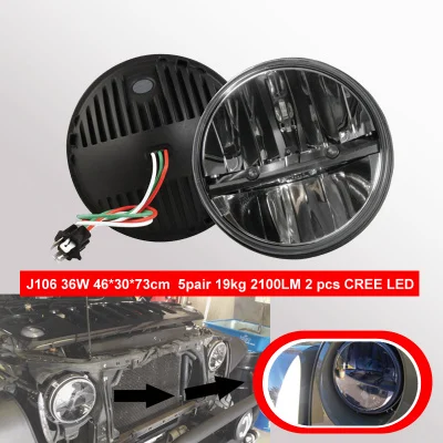 كشاف عمل LED 12 فولت 36 واط IP67 للسيارات والدراجات النارية وجيب والطرق الوعرة J106-2