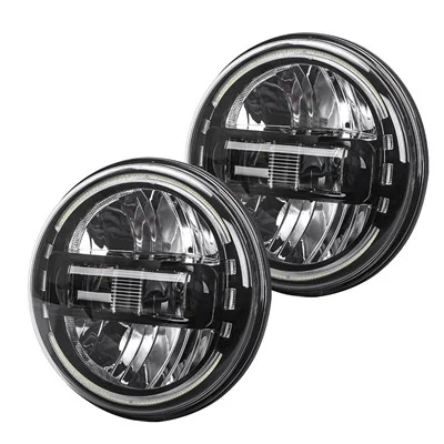 J370 كشافات أمامية LED 7 بوصات بشعاع عالٍ ومنخفض لجيب رانجلر JK 2007-2017