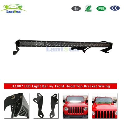 شريط إضاءة LED 150 واط + حوامل تثبيت أعلى السقف لجيب رانجلر JL1007