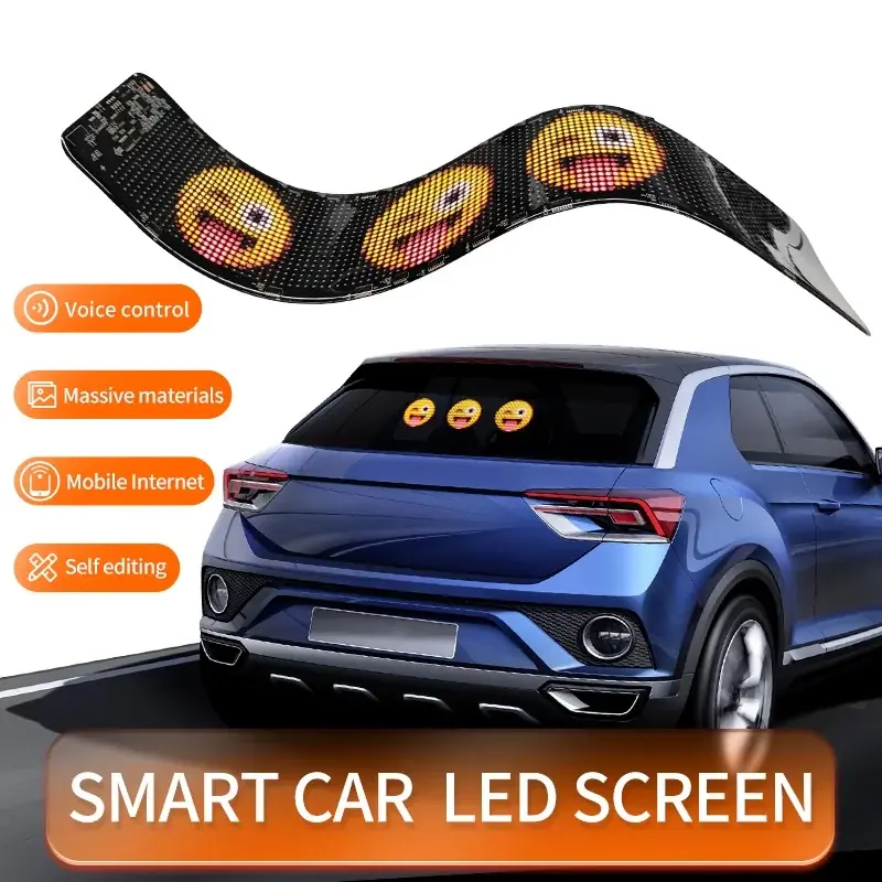 Ecrã de expressão K7 para vidro traseiro, ecrã publicitário interativo de vidro traseiro, ecrã LED para automóvel