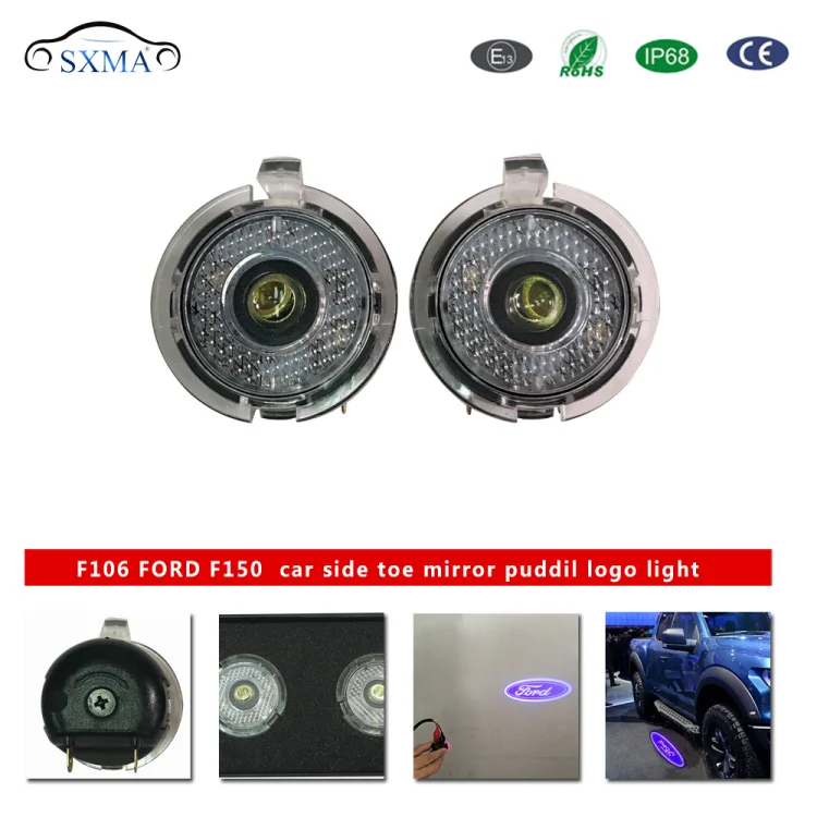 Led Car-styling for Ford for Audi Car 4th Logo Projector Logo Shadow 3d Welcome Light F106 view 5