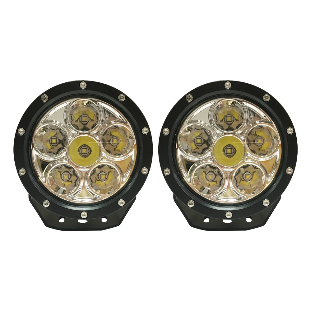Lantsun LED6467 كشاف عمل LED دائري أسود 5 بوصات للطرق الوعرة