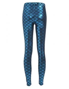 Black leather-effect legging shown full length on a model, highlighting the glossy surface and stretch fit