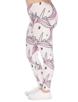 Black plus-size legging No 7 shown full length on a model with high waist and full coverage