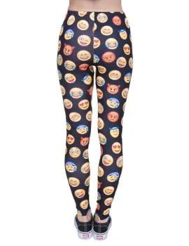 Printed leggings No 12 shown full length on a model, featuring a vibrant floral pattern
