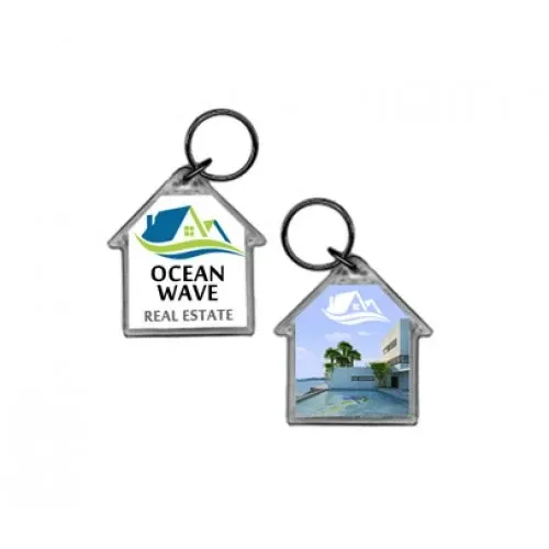 House-Shaped Acrylic Key Tag