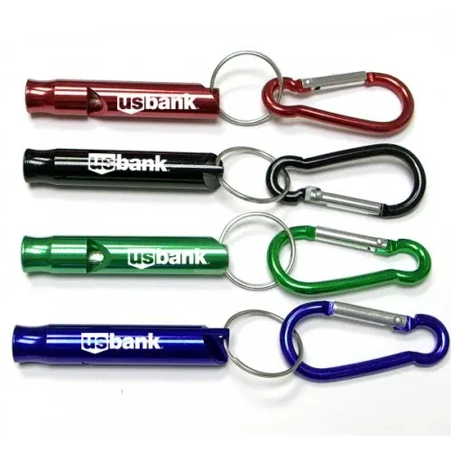 Whistle Keychain with Carabiner
