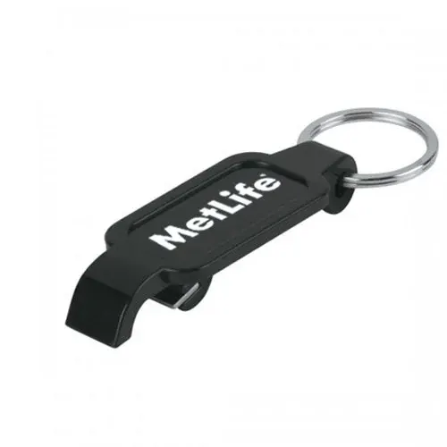 Slim Bottle Opener Keychain (Black)