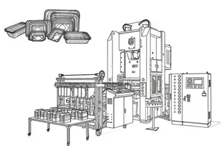 Aluminum Foil Container Making Machine supplied through LUMSOURCING sourcing service