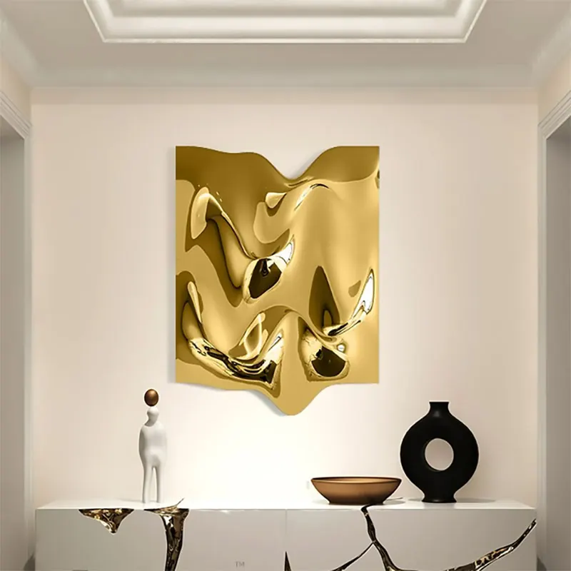 Abstract Curved Wall Sculpture