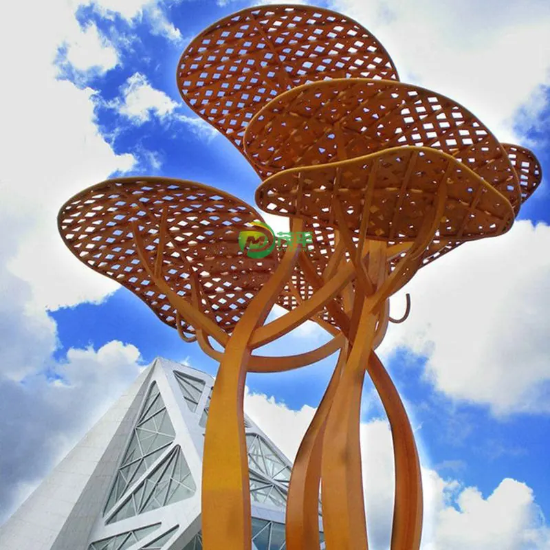 Abstract Metal Tree Corten Steel Sculpture