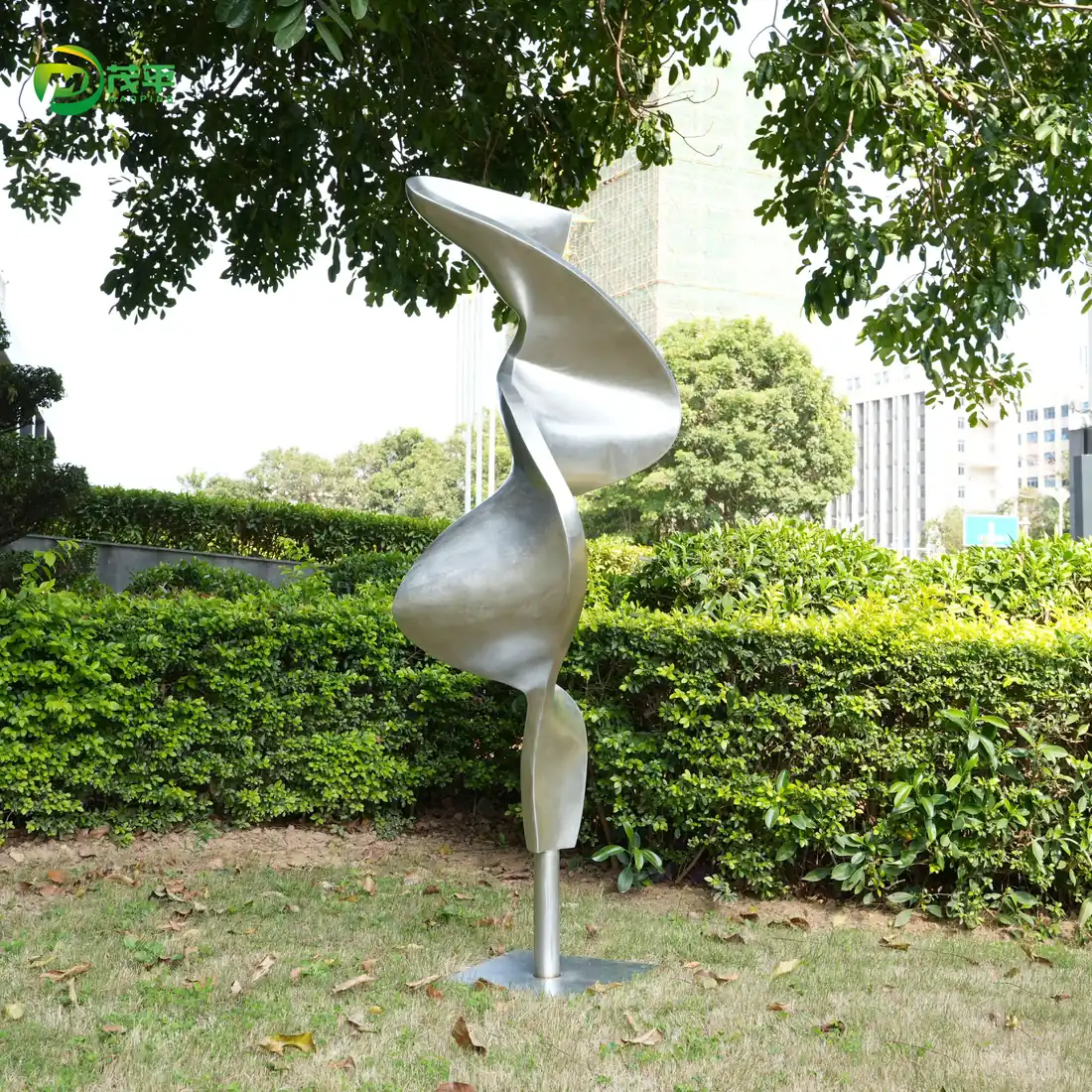 Abstract Bending Scribing Stainless Steel Sculpture