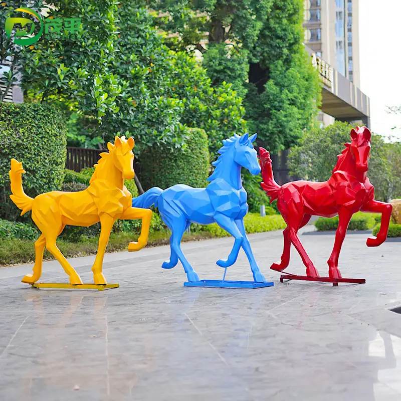 Horse stainless steel sculpture
