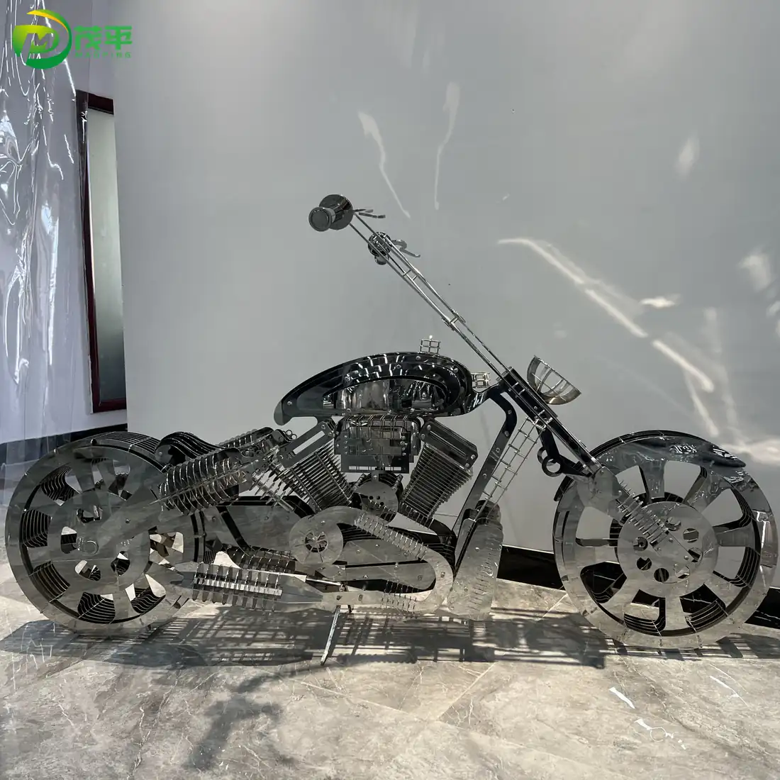 Motorcycle Stainless Steel Sculpture