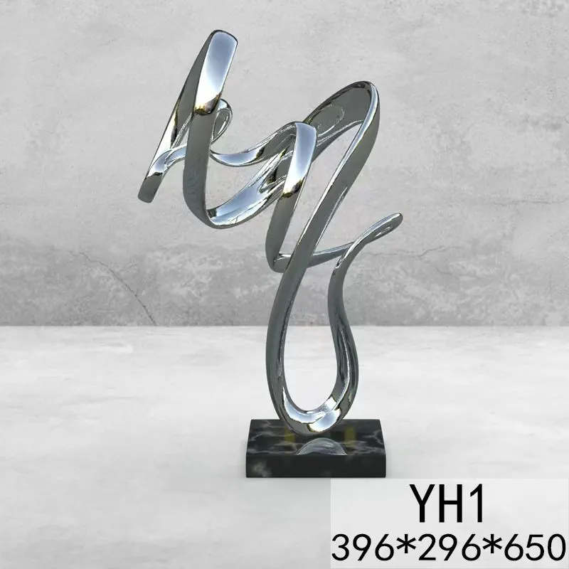 抽象的なステンレス鋼の装飾-YH1