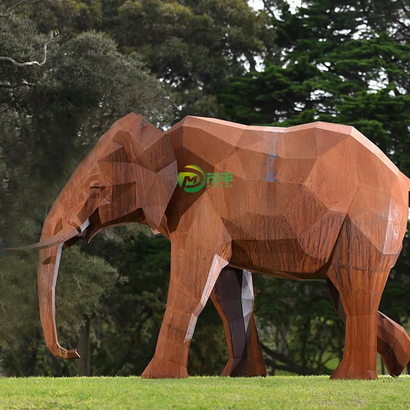 動物の象の Corten の鋼鉄彫刻