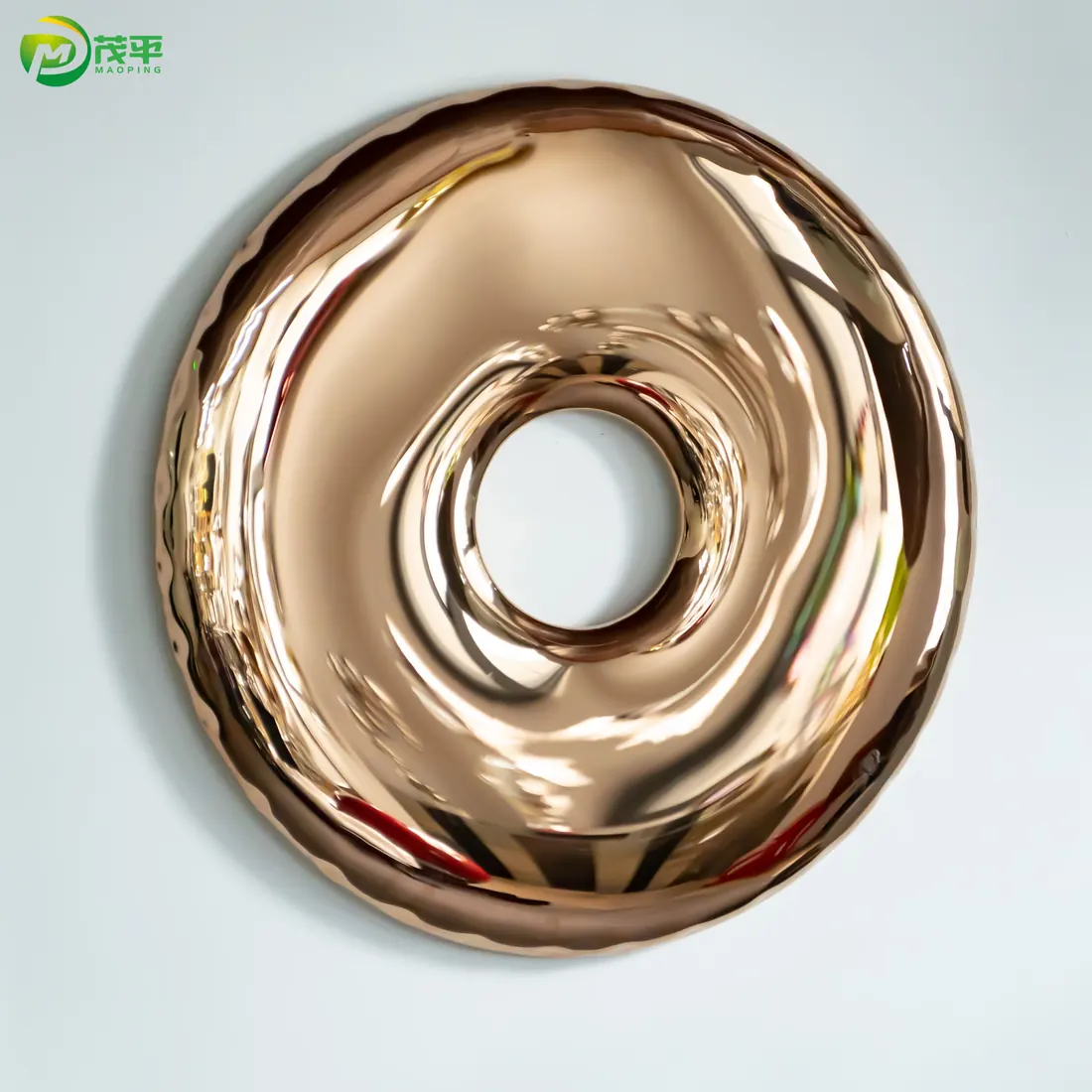 Decoración de pared de oro rosa
