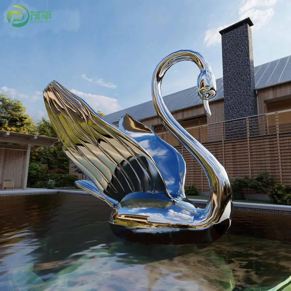 金属のGooseのステンレス鋼の彫刻