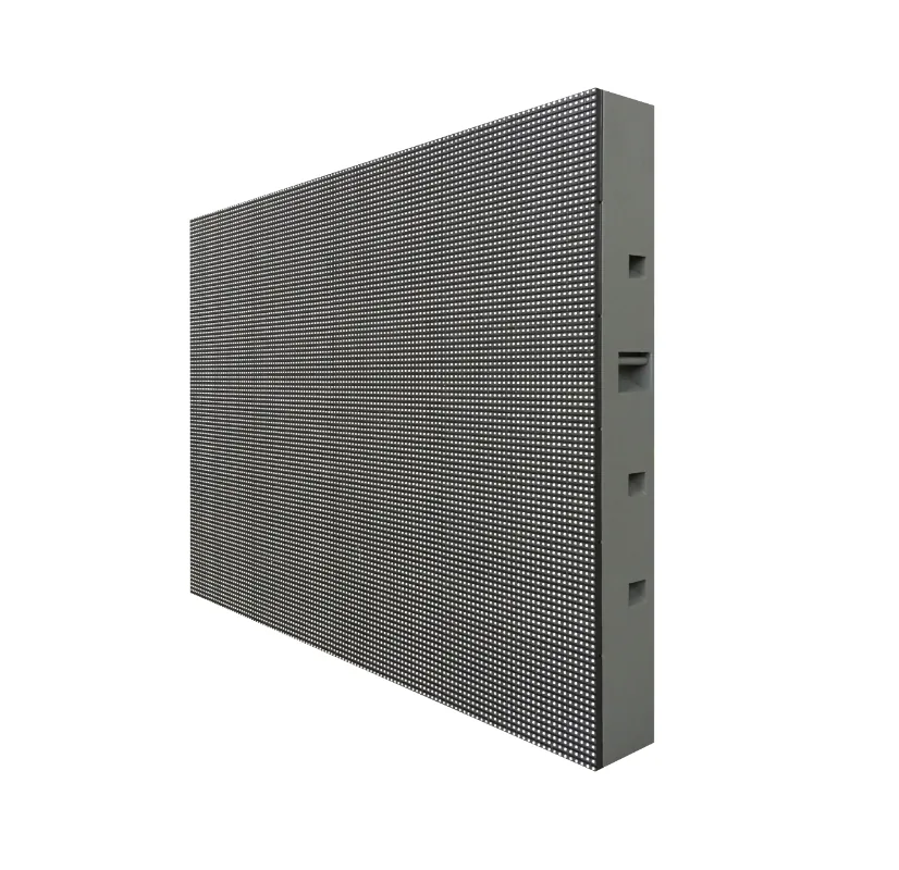 Profile metal cabinet of the Block Series outdoor fixed LED screen with rear service access