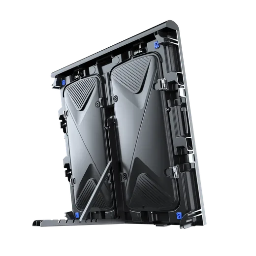 Close-up of the perimeter LED screen module with 2.5mm pixel pitch and smooth frame finish
