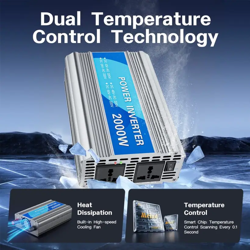 2000W Modified Sine Wave Power Inverter with Universal Socket detail 5