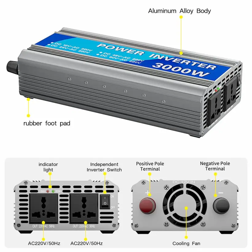 3000W Power Inverters for Home with Universal Socket detail 5