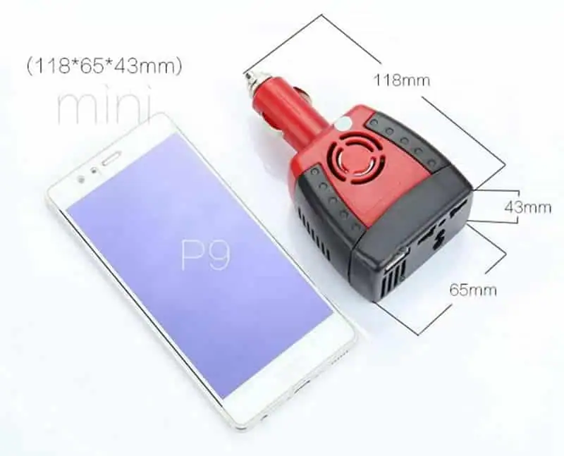 150W Power Inverter Modified Sine Wave DC to AC Car Inverter with USB Universal Socket detail 4