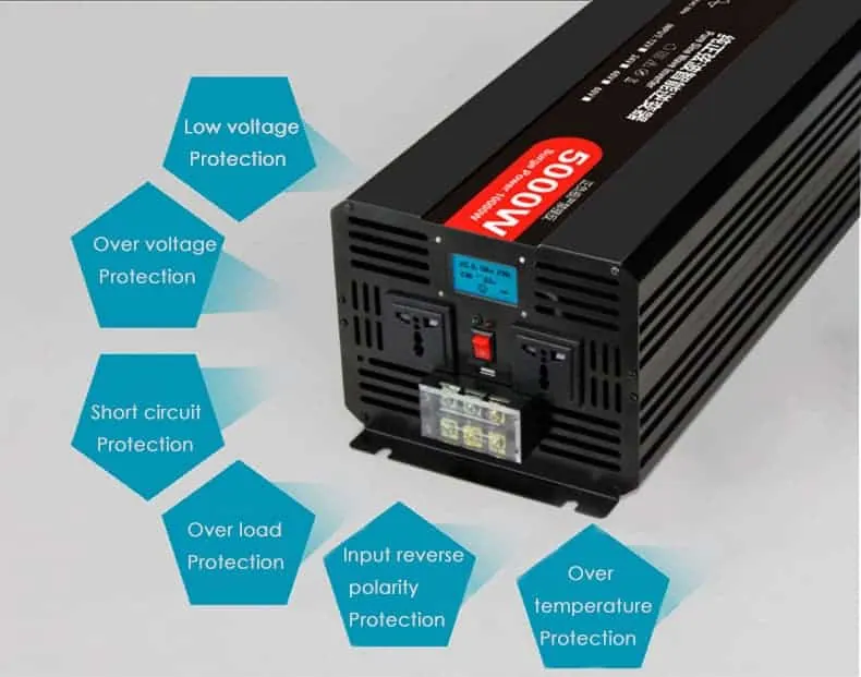 5000 Watt Inverter Pure Sine Wave DC12V/24V/48V to AC 110V/220V with LCD Display view 4