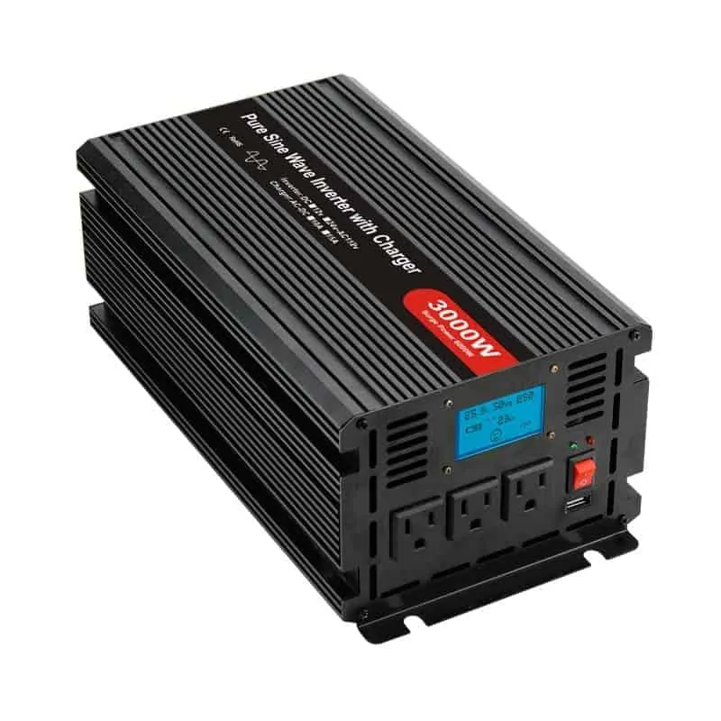 DC 12V/24V to AC 110V/220V Pure Sine Wave 3000 Watt Inverter with Charger UPS LCD Display view 3
