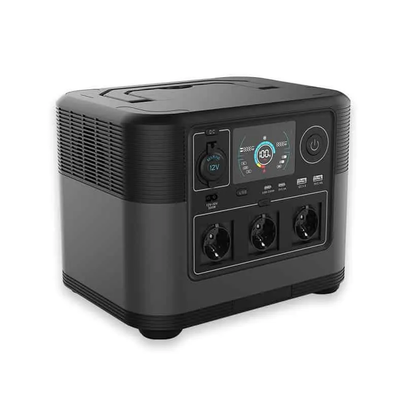 Central eléctrica portátil de 1200W con fuente de energía solar con batería PD65W QC3.0 TYPE-C LiFePO4, vista 2