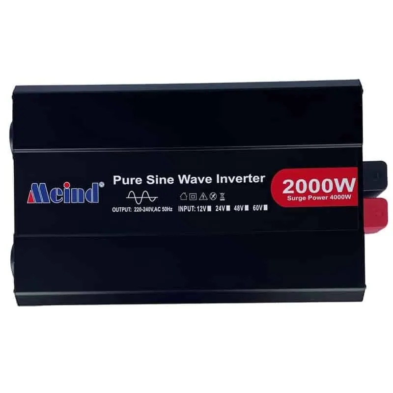 2000W DC 12V/24V/48V to AC 110V/220V Pure Sine Wave Power Inverter for Home with LCD Display view 2