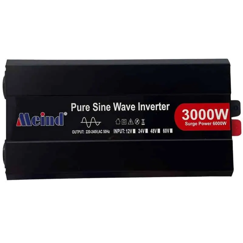 3000W DC12V/24V/48V to AC 110V/220V Pure Sine Wave Power Inverter for Home with LCD Display view 2