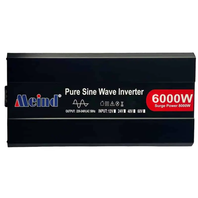6000W DC 12V/24V/48V to AC 110V/220V Pure Sine Wave Power Inverter for Home with LCD Display view 2