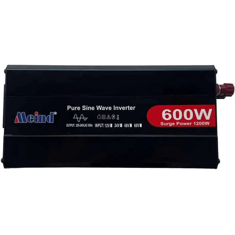 600 Watt Inverter Pure Sine Wave DC 12V/24V/48V to AC 110V/220V view 2